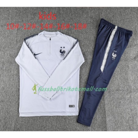 Frankreich 2 Stars Kinder Sweatshirts Anzüge Weiß 2018